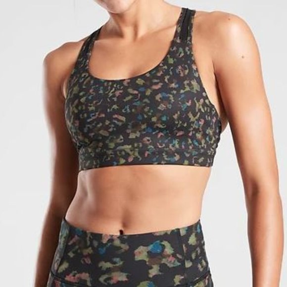 Athleta Other - NWT Athleta Black Leopard Printed Contender Bra